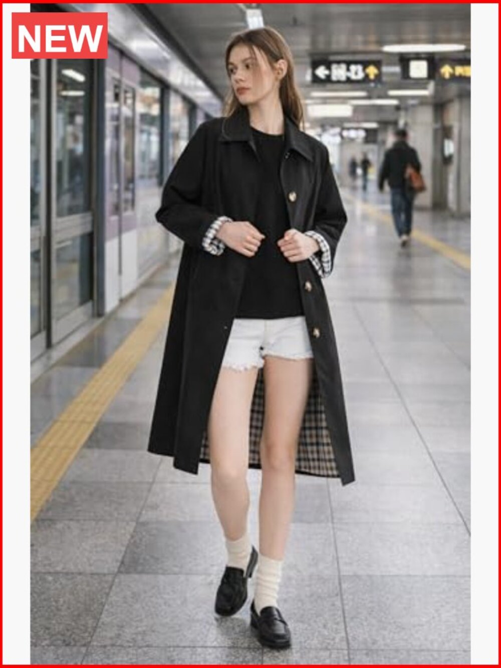 Waterproof Trench Coat Single Breasted Lightweight with Deep Pockets Travel - Picture 6 of 7